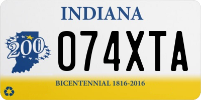IN license plate 074XTA