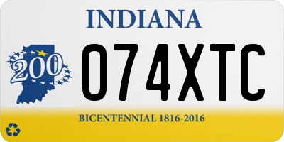 IN license plate 074XTC