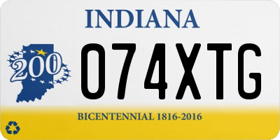 IN license plate 074XTG