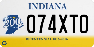 IN license plate 074XTO