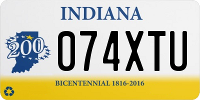IN license plate 074XTU
