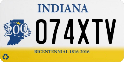 IN license plate 074XTV