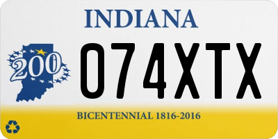 IN license plate 074XTX