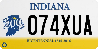 IN license plate 074XUA