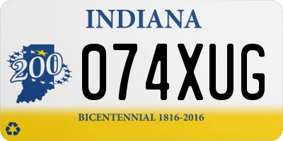 IN license plate 074XUG
