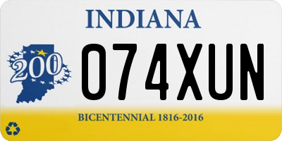 IN license plate 074XUN