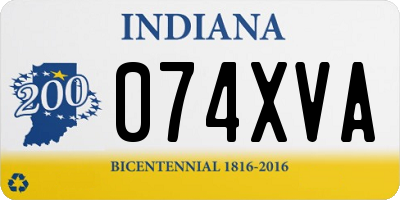 IN license plate 074XVA