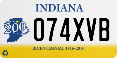 IN license plate 074XVB
