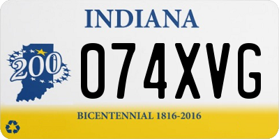 IN license plate 074XVG