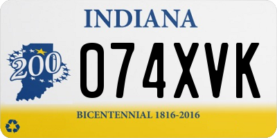 IN license plate 074XVK