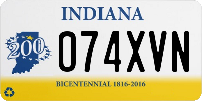 IN license plate 074XVN
