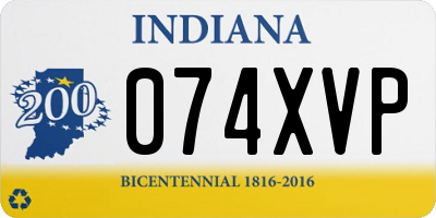 IN license plate 074XVP