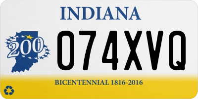 IN license plate 074XVQ