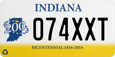 IN license plate 074XXT