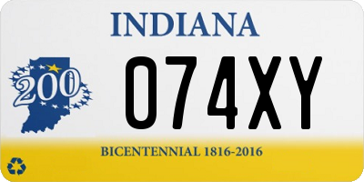 IN license plate 074XY