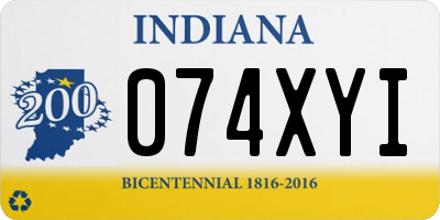 IN license plate 074XYI