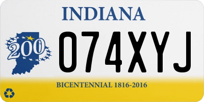 IN license plate 074XYJ