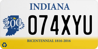 IN license plate 074XYU
