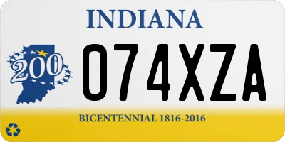 IN license plate 074XZA