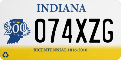 IN license plate 074XZG
