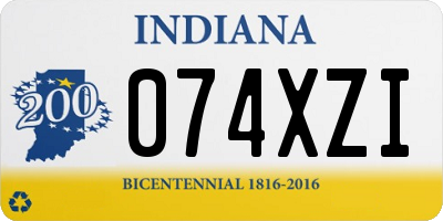 IN license plate 074XZI