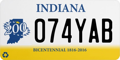 IN license plate 074YAB