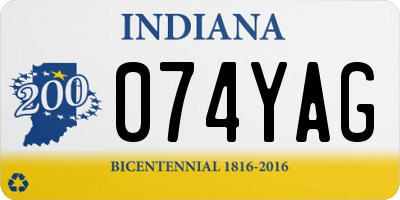 IN license plate 074YAG