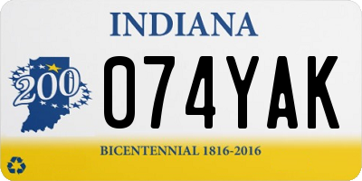 IN license plate 074YAK