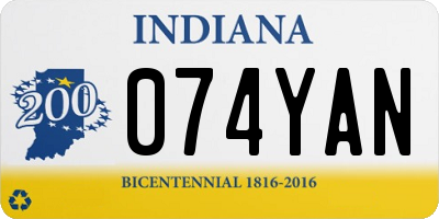 IN license plate 074YAN