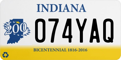 IN license plate 074YAQ