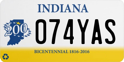 IN license plate 074YAS