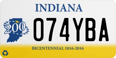 IN license plate 074YBA