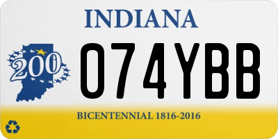 IN license plate 074YBB