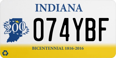 IN license plate 074YBF