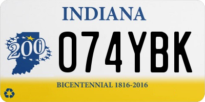 IN license plate 074YBK