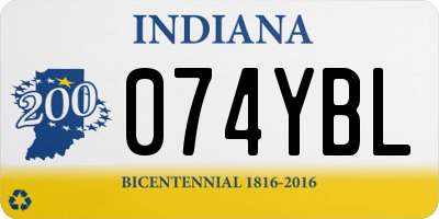 IN license plate 074YBL