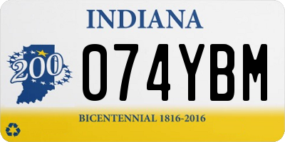 IN license plate 074YBM