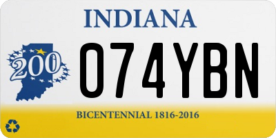 IN license plate 074YBN