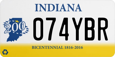 IN license plate 074YBR