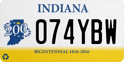 IN license plate 074YBW