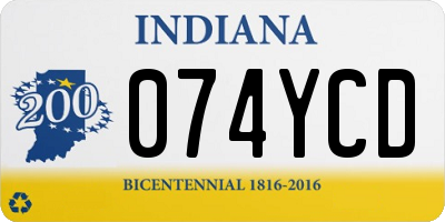IN license plate 074YCD