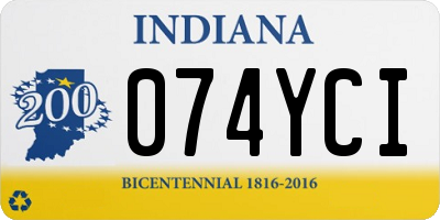 IN license plate 074YCI