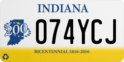 IN license plate 074YCJ
