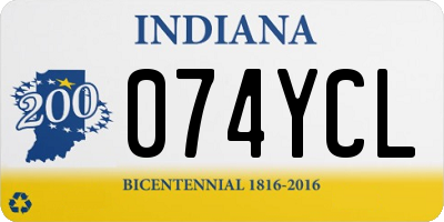 IN license plate 074YCL