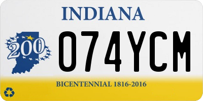 IN license plate 074YCM