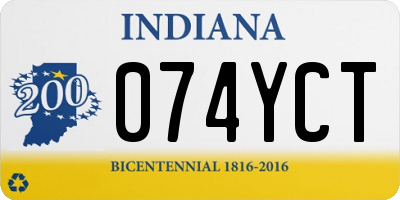 IN license plate 074YCT