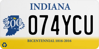 IN license plate 074YCU