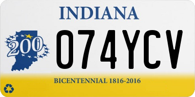 IN license plate 074YCV