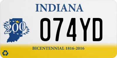 IN license plate 074YD
