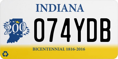 IN license plate 074YDB